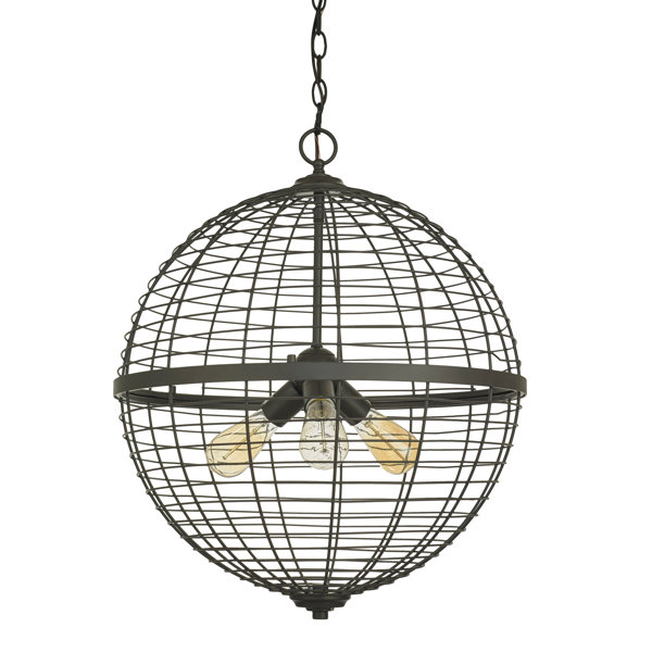 Williston Myron 3 Light Dimmable Globe Chandelier Wayfair